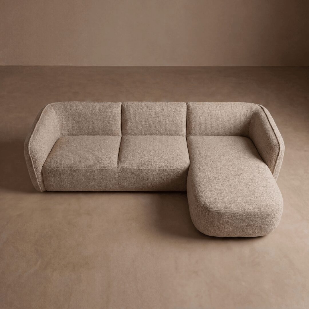 Hoekbank Elba Beige Rechts