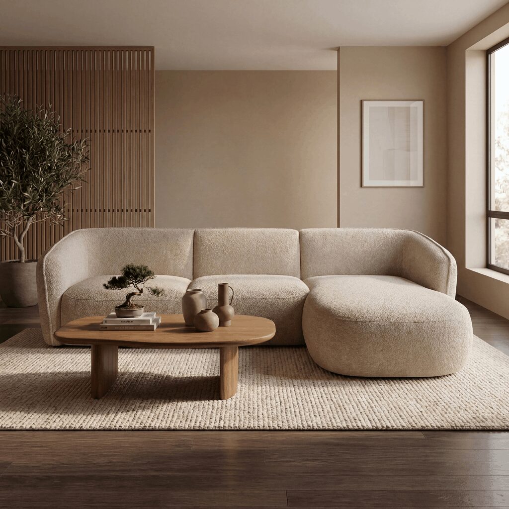 Hoekbank Elba Beige Rechts
