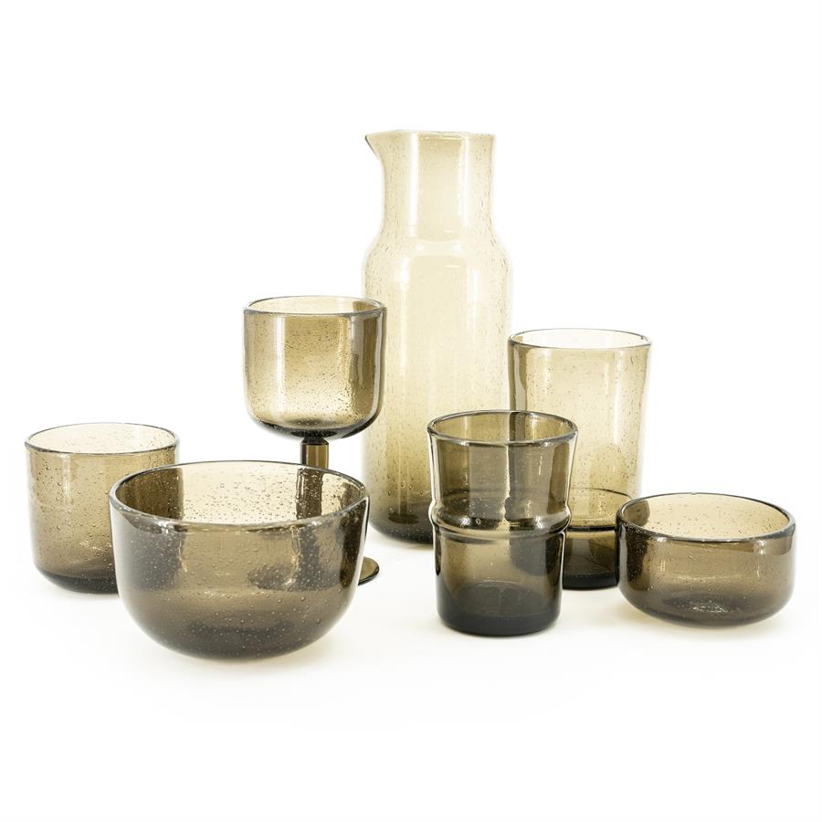 Drinkglas Bubble Groot | Bruin