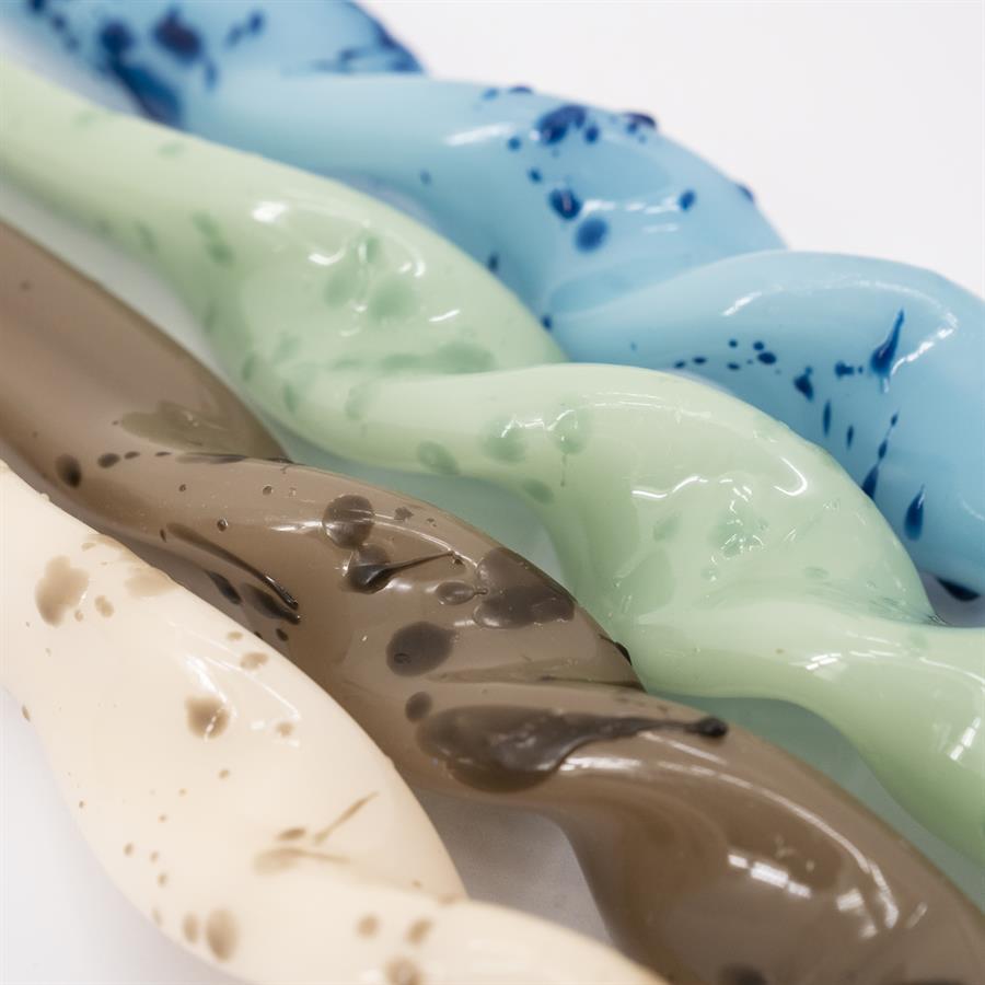 Kaars Swirly Blauw (pack of 4) | Blauw