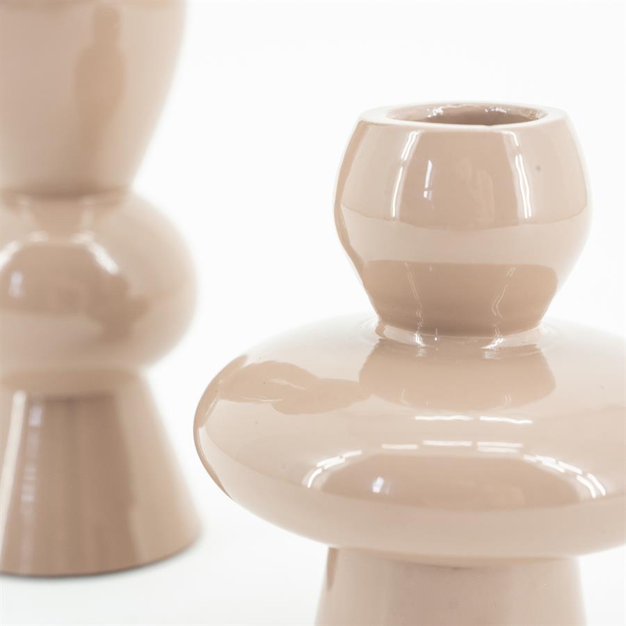 Kandelaar Barolo (set of 2) old pink | Roze