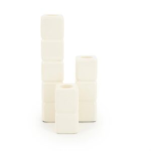 Kaarsenhouder Cube | Beige