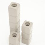 Kaarsenhouder Cube | Taupe