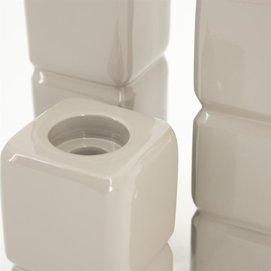 Kaarsenhouder Cube | Taupe