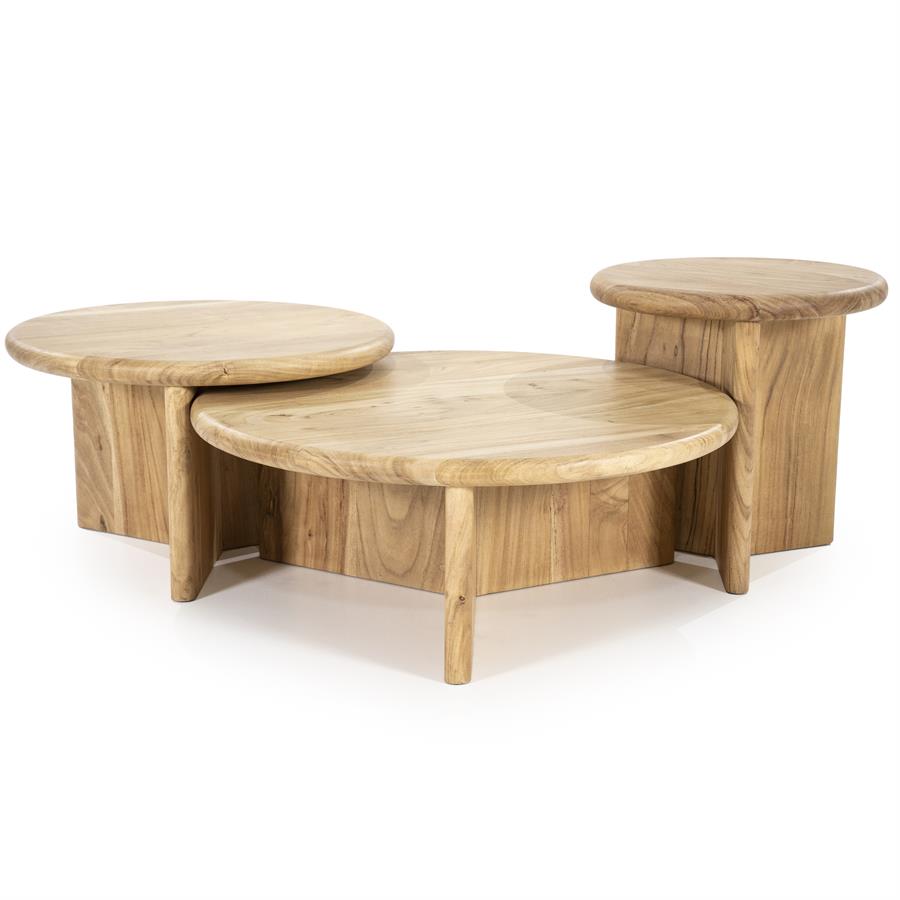 Salontafel Leoti Groot Crème | Natuurlijk