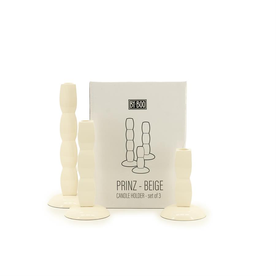 Kaarsenhouder Prinz | Beige