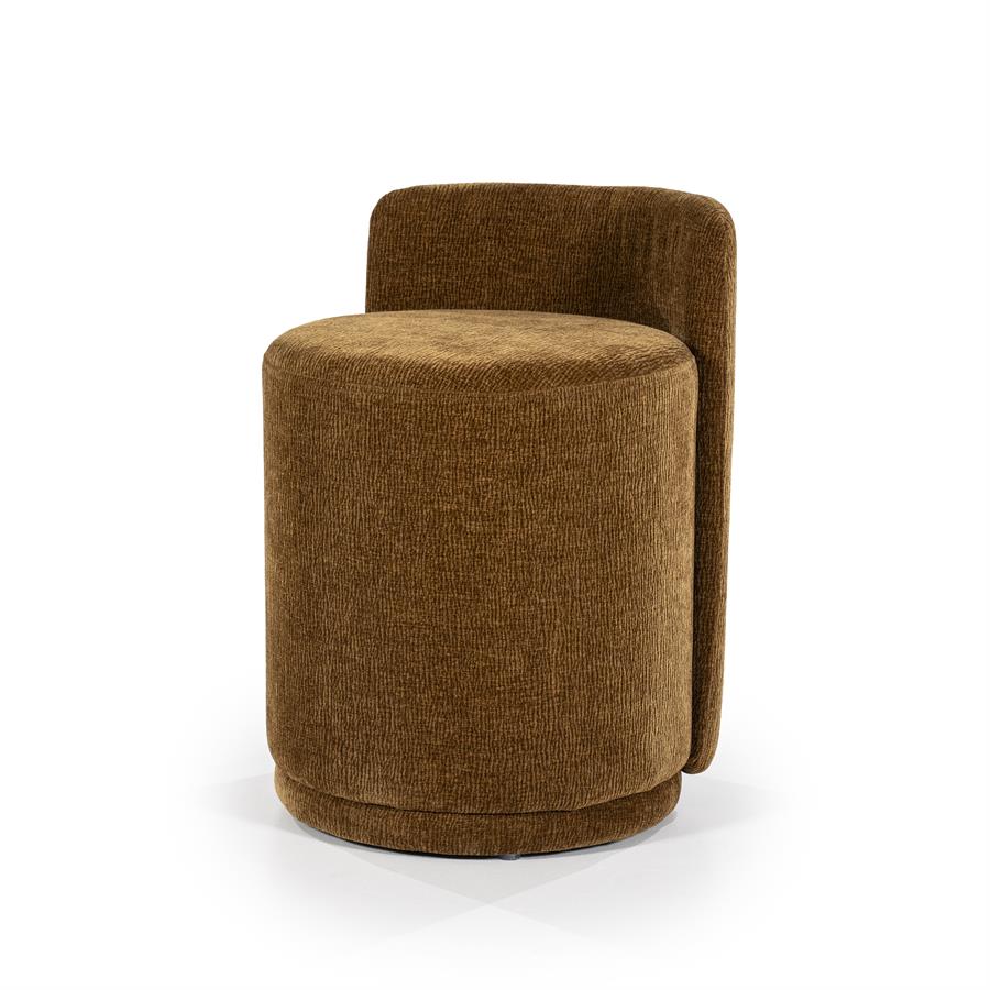 Poef Marque | Mosterdgeel