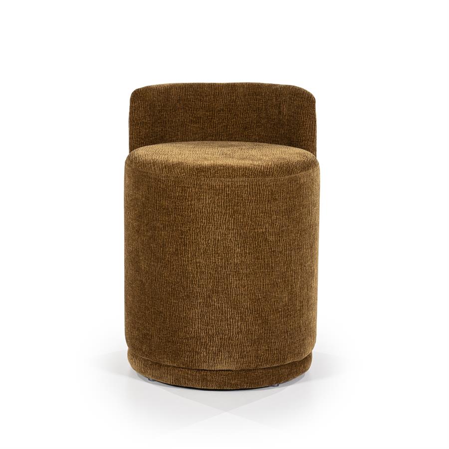 Poef Marque | Mosterdgeel