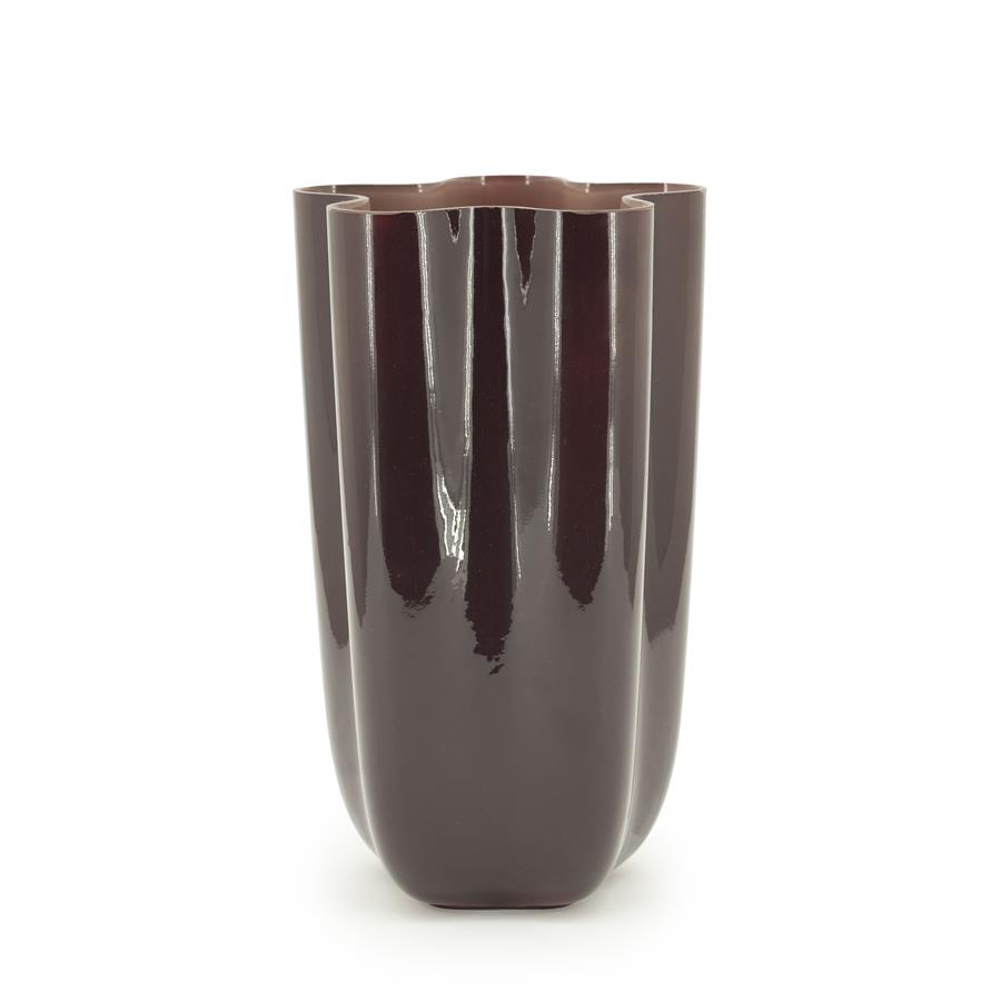 Vaas Flori plum | Bruin
