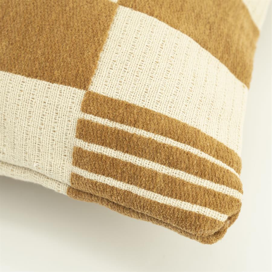 Woonkussen Twist 45×45 cm | Mosterdgeel