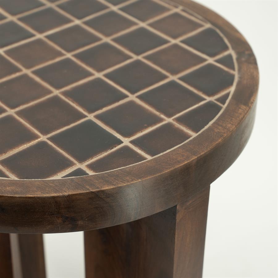 Bijzettafel TiledUp | Bruin