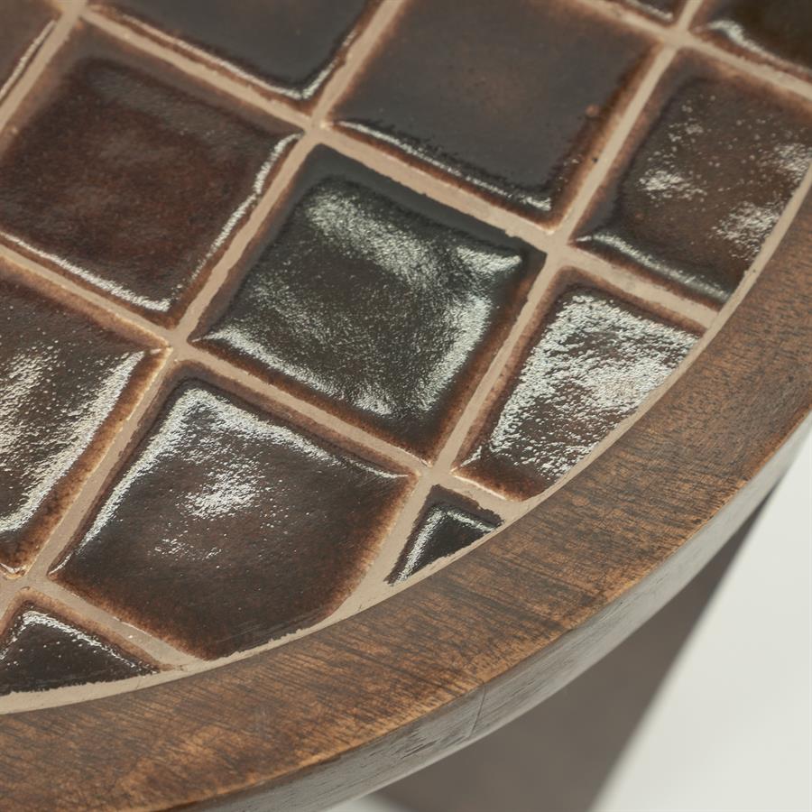 Bijzettafel TiledUp | Bruin