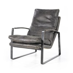 Fauteuil Lex vintage leer | Antraciet