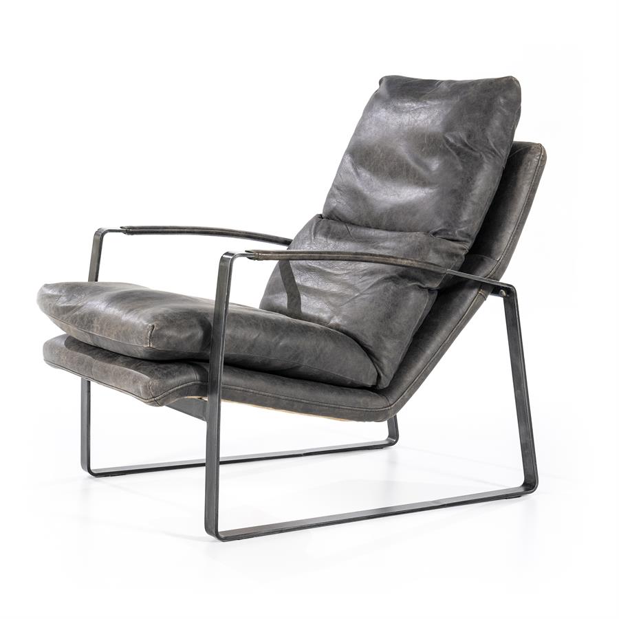 Fauteuil Lex vintage leer | Antraciet