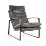 Fauteuil Lex vintage leer | Antraciet