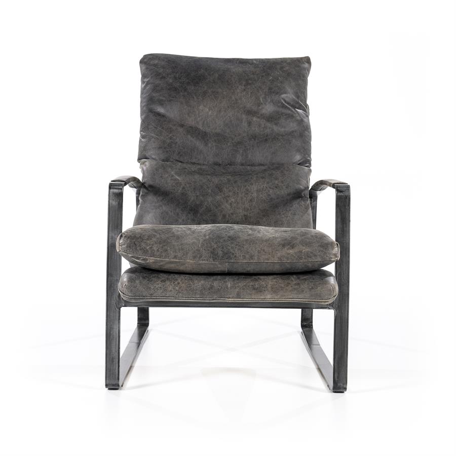 Fauteuil Lex vintage leer | Antraciet