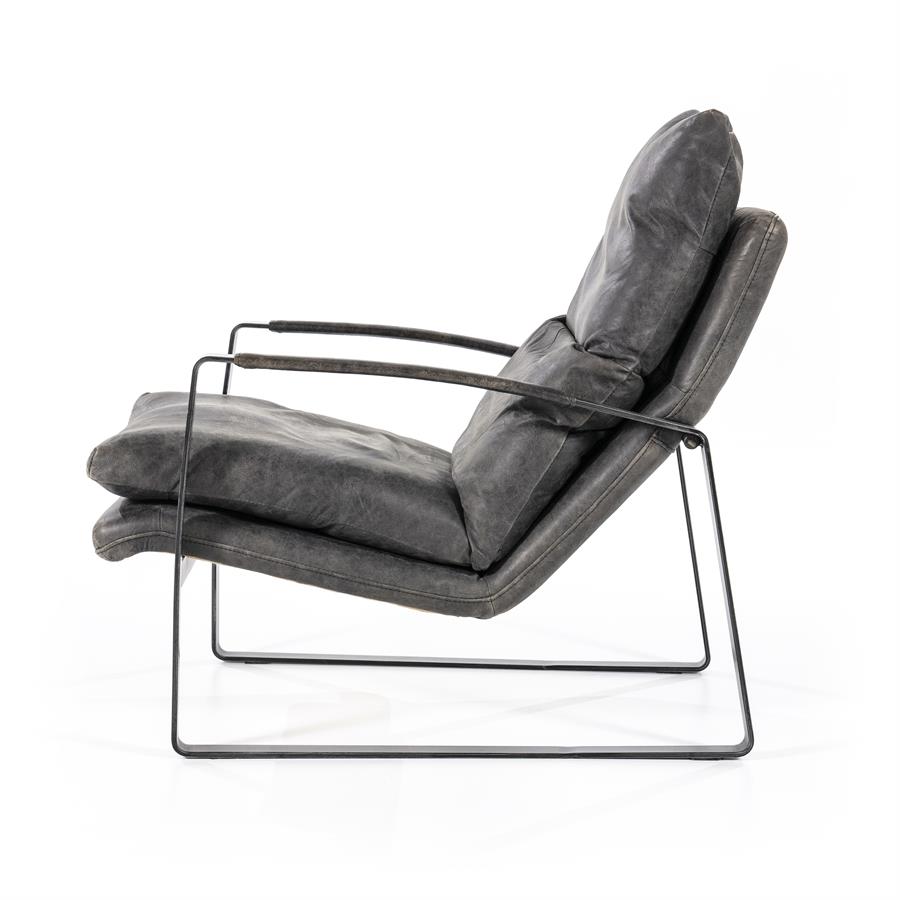 Fauteuil Lex vintage leer | Antraciet