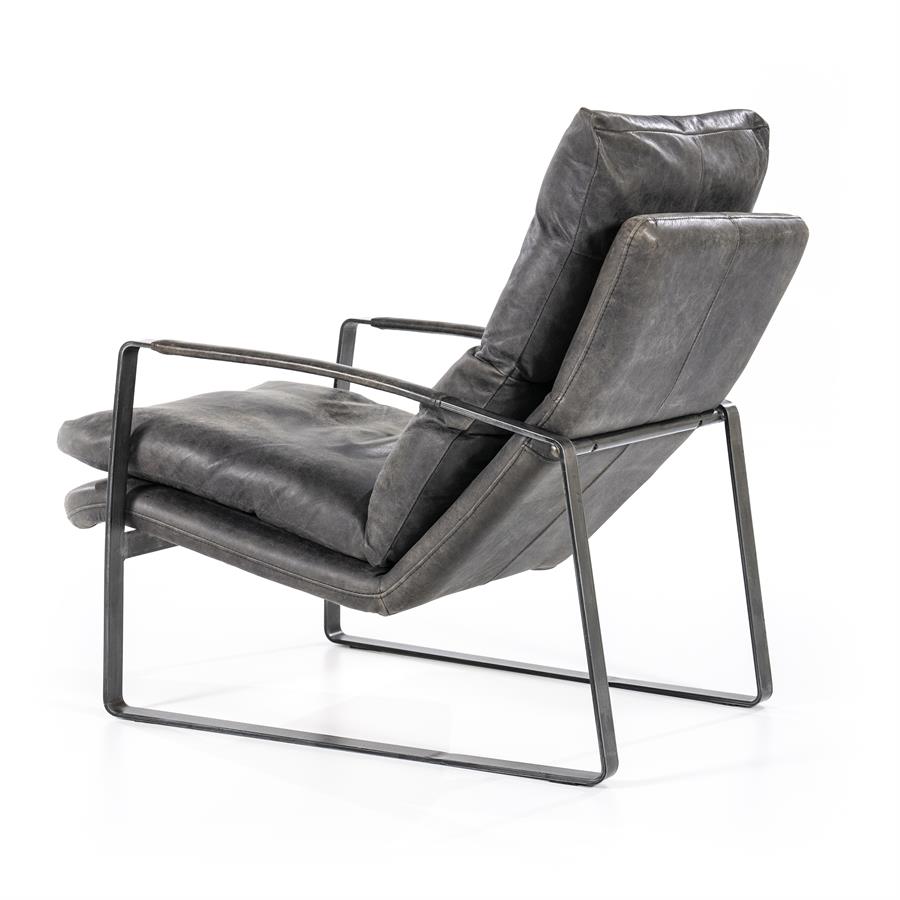 Fauteuil Lex vintage leer | Antraciet
