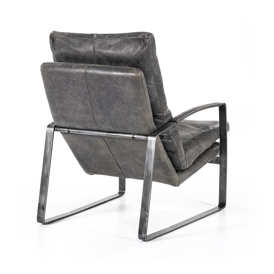 Fauteuil Lex vintage leer | Antraciet