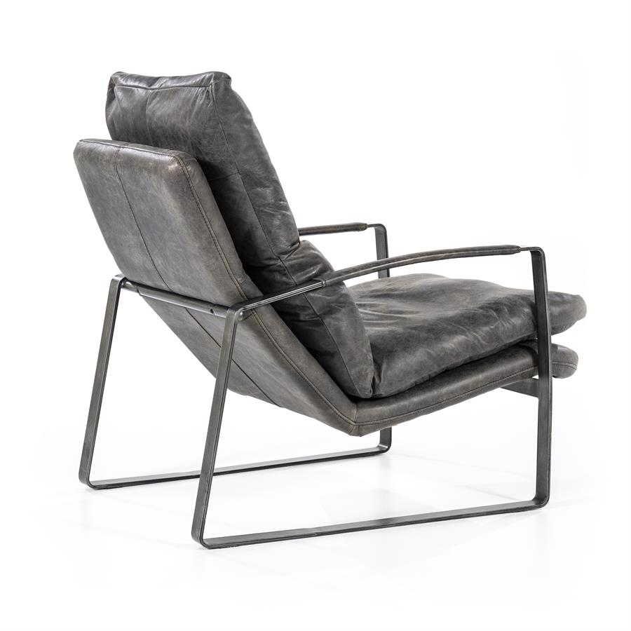 Fauteuil Lex vintage leer | Antraciet