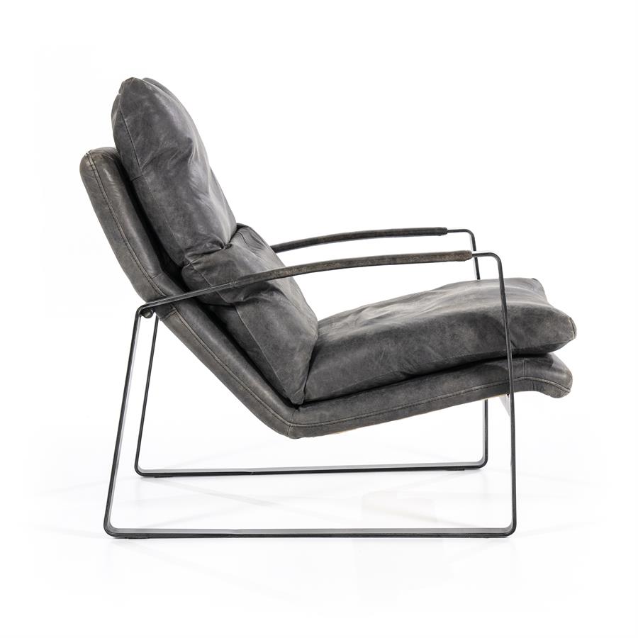 Fauteuil Lex vintage leer | Antraciet