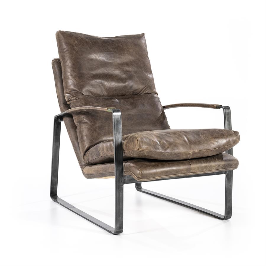 Fauteuil Lex vintage leer | Bruin