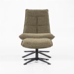 Fauteuil Marcus met voetenbank | Groen
