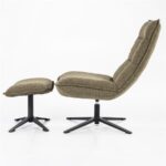 Fauteuil Marcus met voetenbank | Groen