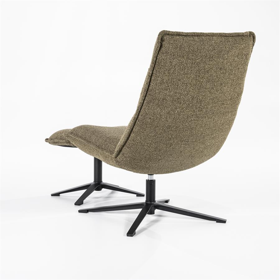 Fauteuil Marcus met voetenbank | Groen