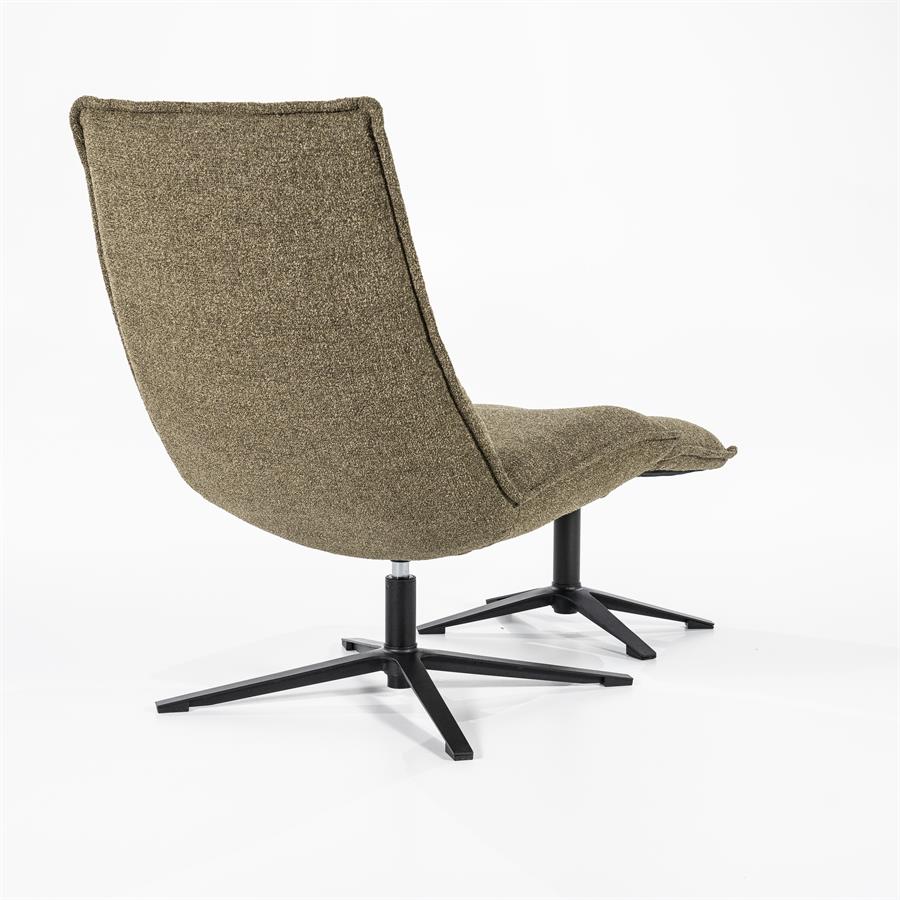 Fauteuil Marcus met voetenbank | Groen