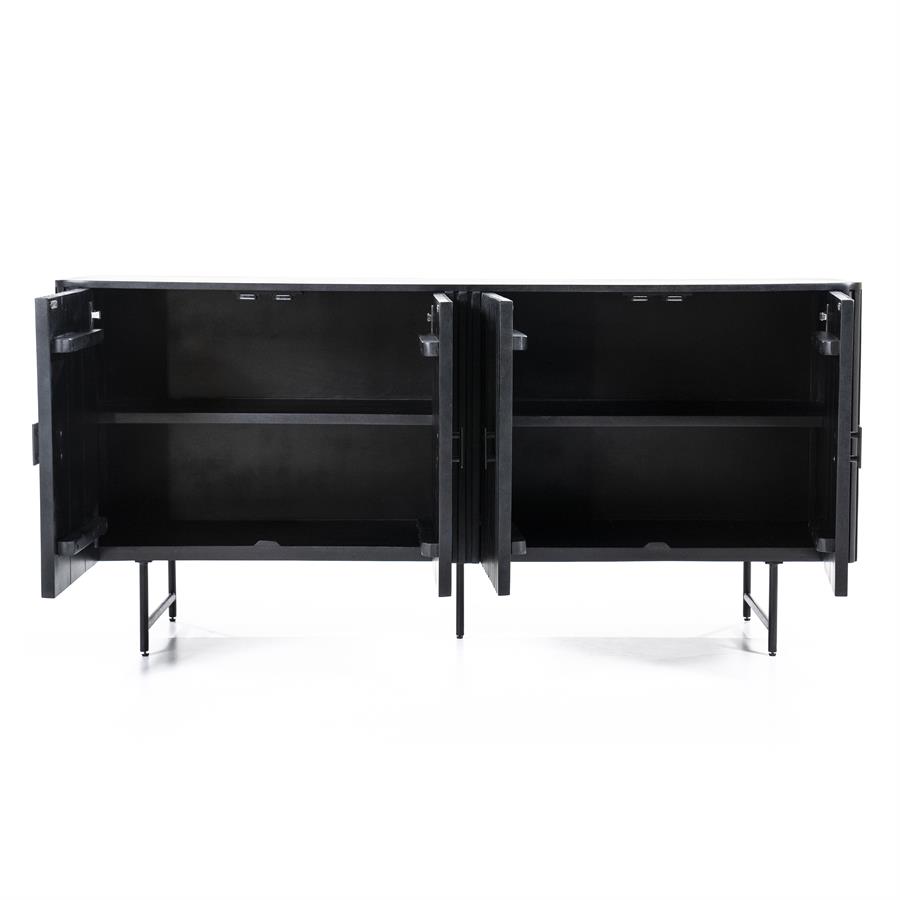 Dressoir Remi 4drs. | zwart