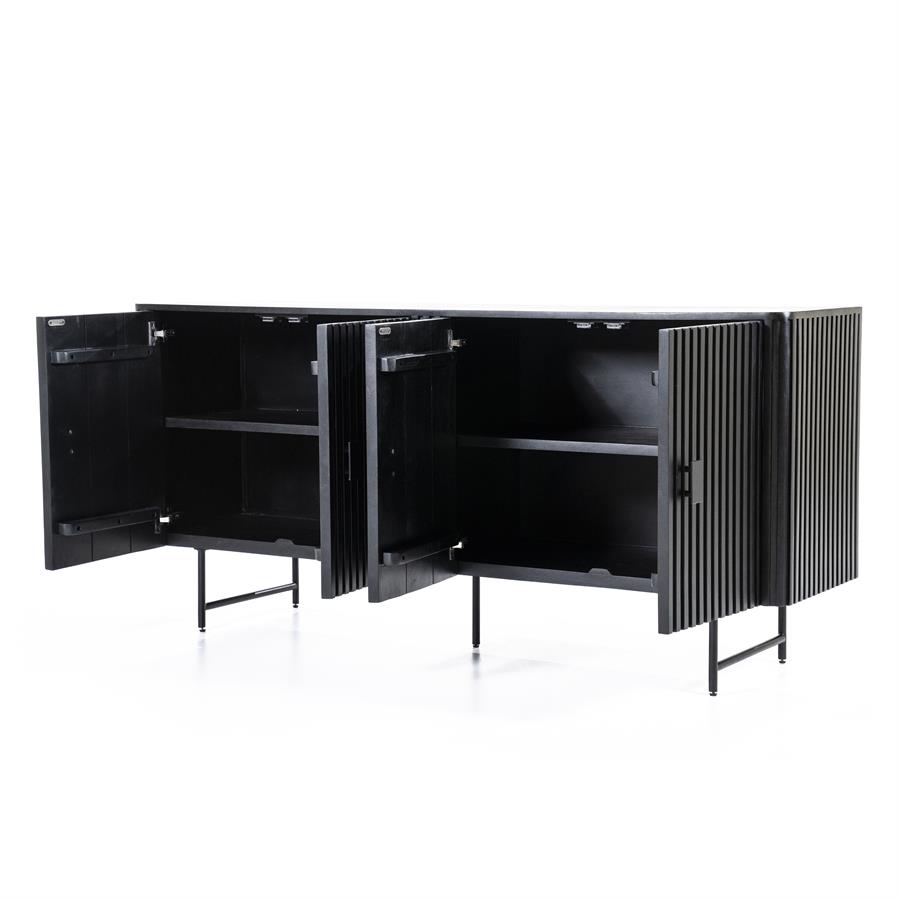 Dressoir Remi 4drs. | zwart