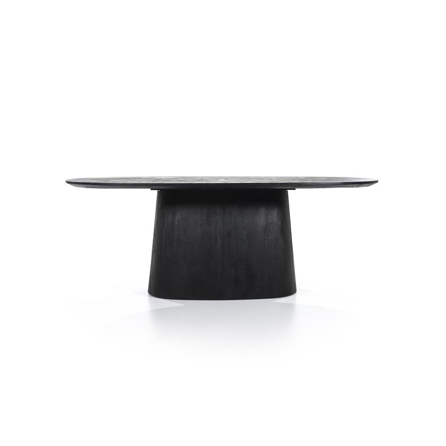 Eettafel Aron ovaal 200×110 | Zwart