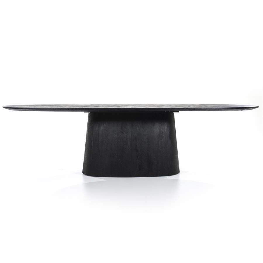 Eettafel Aron ovaal 300×110 | Zwart