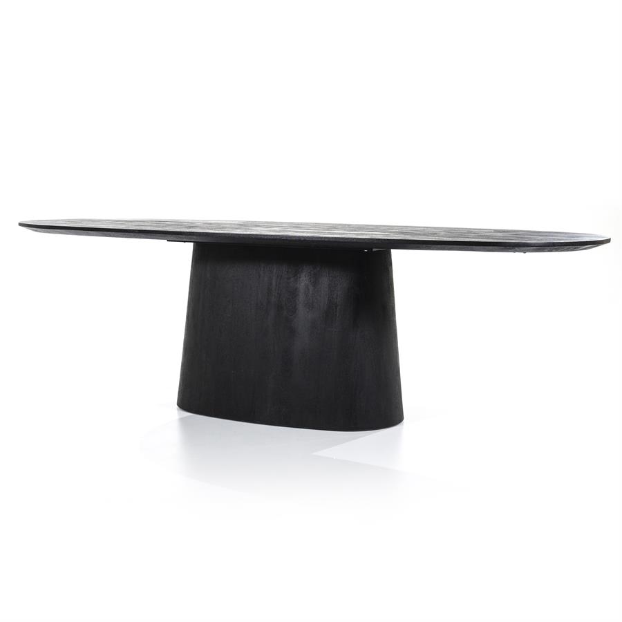 Eettafel Aron ovaal 300×110 | Zwart