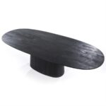 Eettafel Aron ovaal 300×110 | Zwart