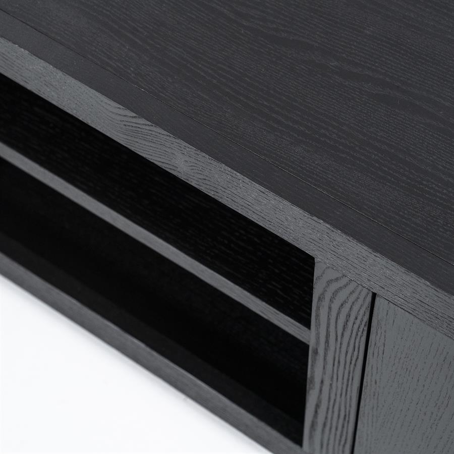 TV meubel Helsinki 160 cm 2drs. | zwart