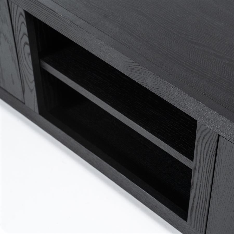 TV meubel Helsinki 160 cm 2drs. | zwart