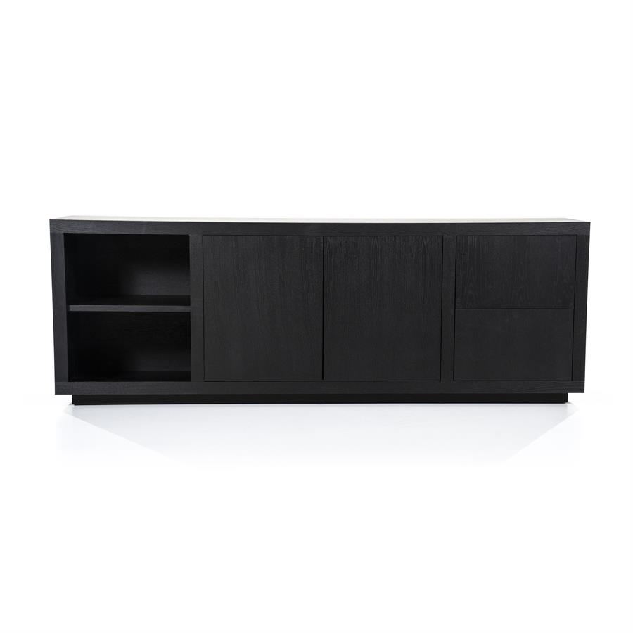 Dressoir Helsinki 200 cm 2drs. 2 laden | zwart