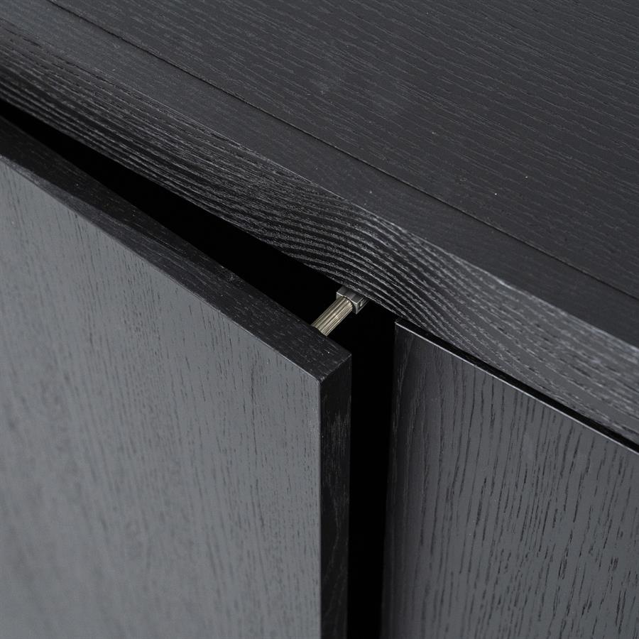 Dressoir Helsinki 200 cm 2drs. 2 laden | zwart