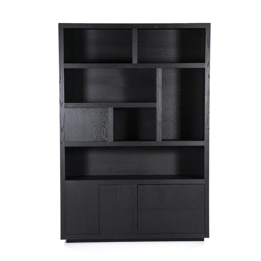 Wandkast Helsinki 150×220 cm 2delig 3drs. 2 laden | zwart