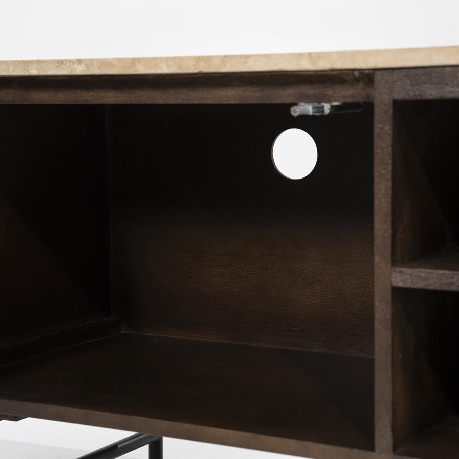 TV meubel Lio 200 cm 3drs. | Bruin