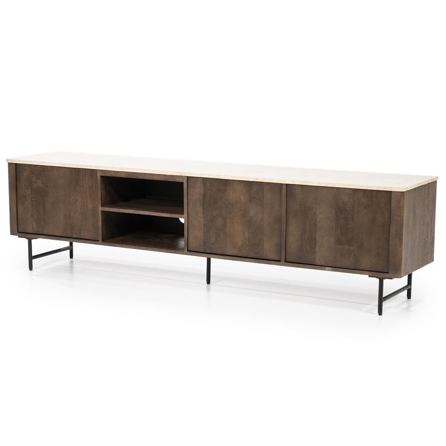 TV meubel Lio 200 cm 3drs. | Bruin
