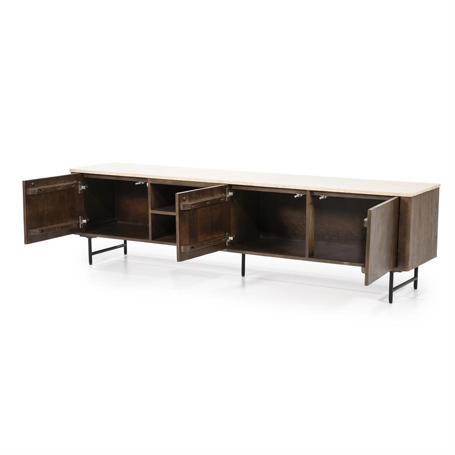 TV meubel Lio 200 cm 3drs. | Bruin