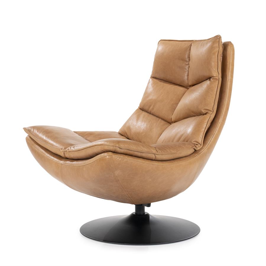 Fauteuil Sven boho leder | Cognac