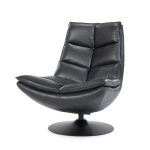 Fauteuil Sven boho leder | Zwart