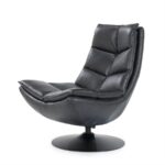 Fauteuil Sven boho leder | Zwart
