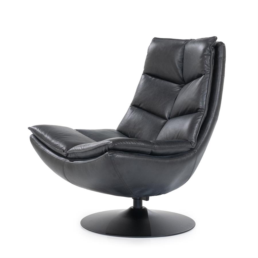 Fauteuil Sven boho leder | Zwart