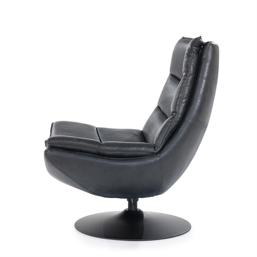 Fauteuil Sven boho leder | Zwart