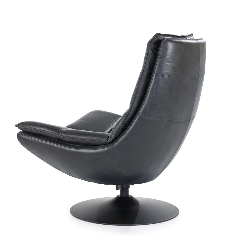 Fauteuil Sven boho leder | Zwart